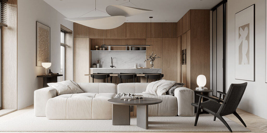 Custom Apartment Interiors Blending Functionality With Elegant Everyday Living Spaces